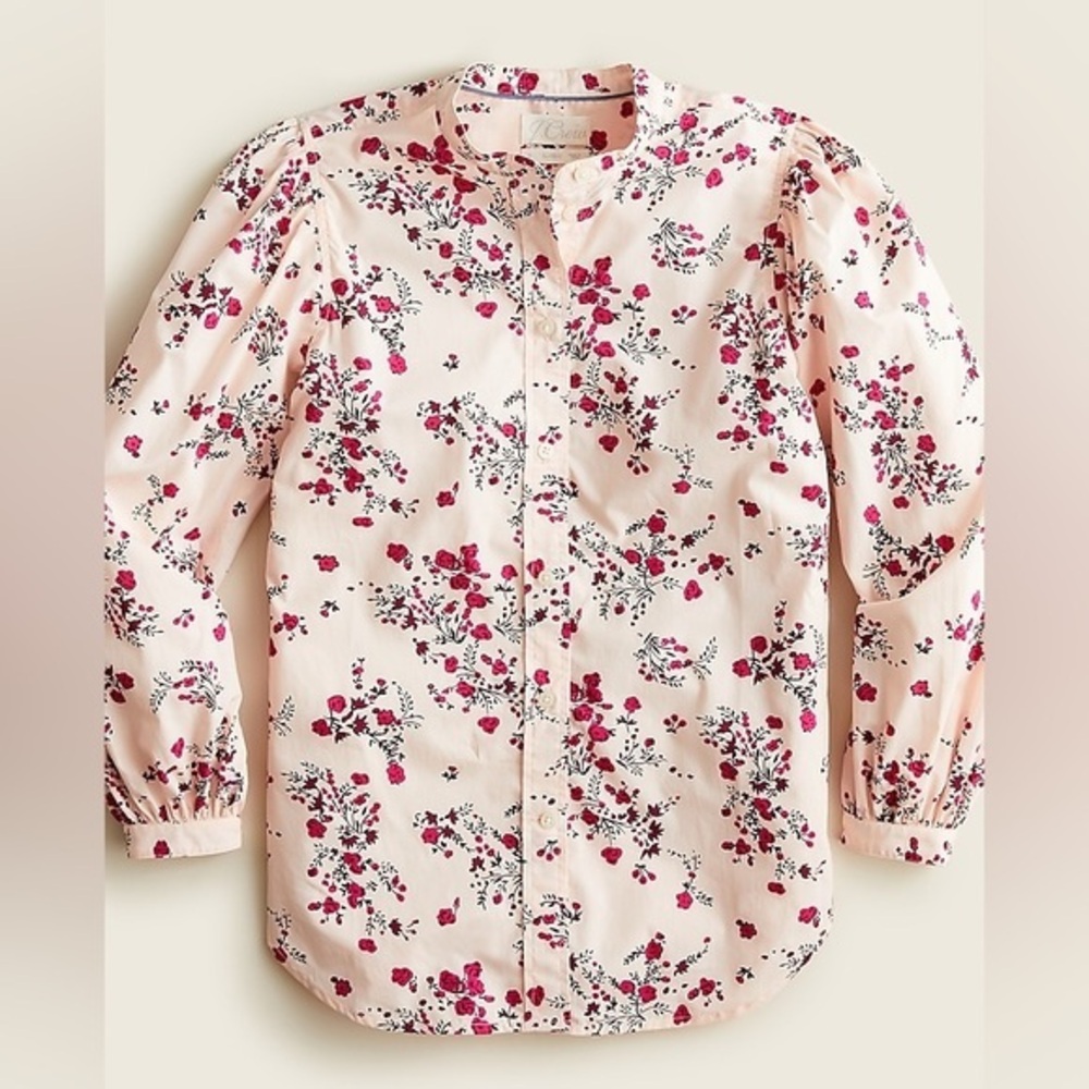 J. Crew Pink Floral Button-Down Shirt